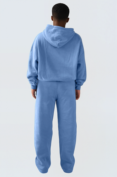 U Moon Sweatpants Relaxed Open Fleece - Ocean