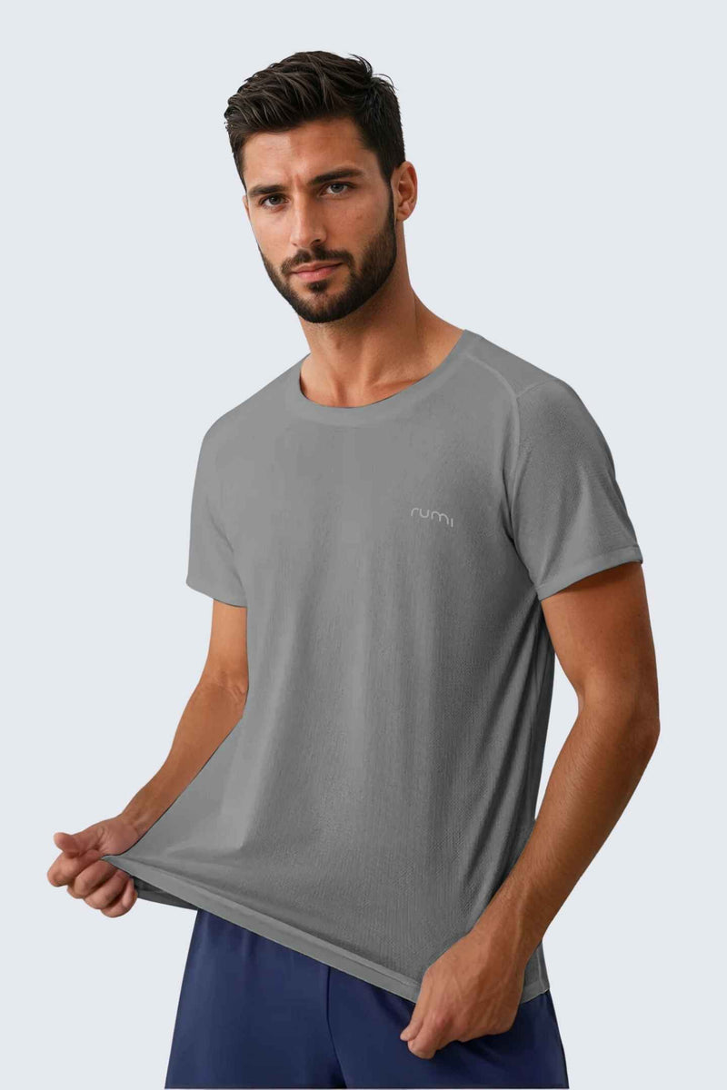 U Sun Fit Tee Waffle - Stone