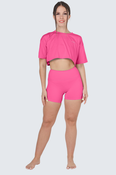 W MoveAir Tee Cropped - Rose Glow