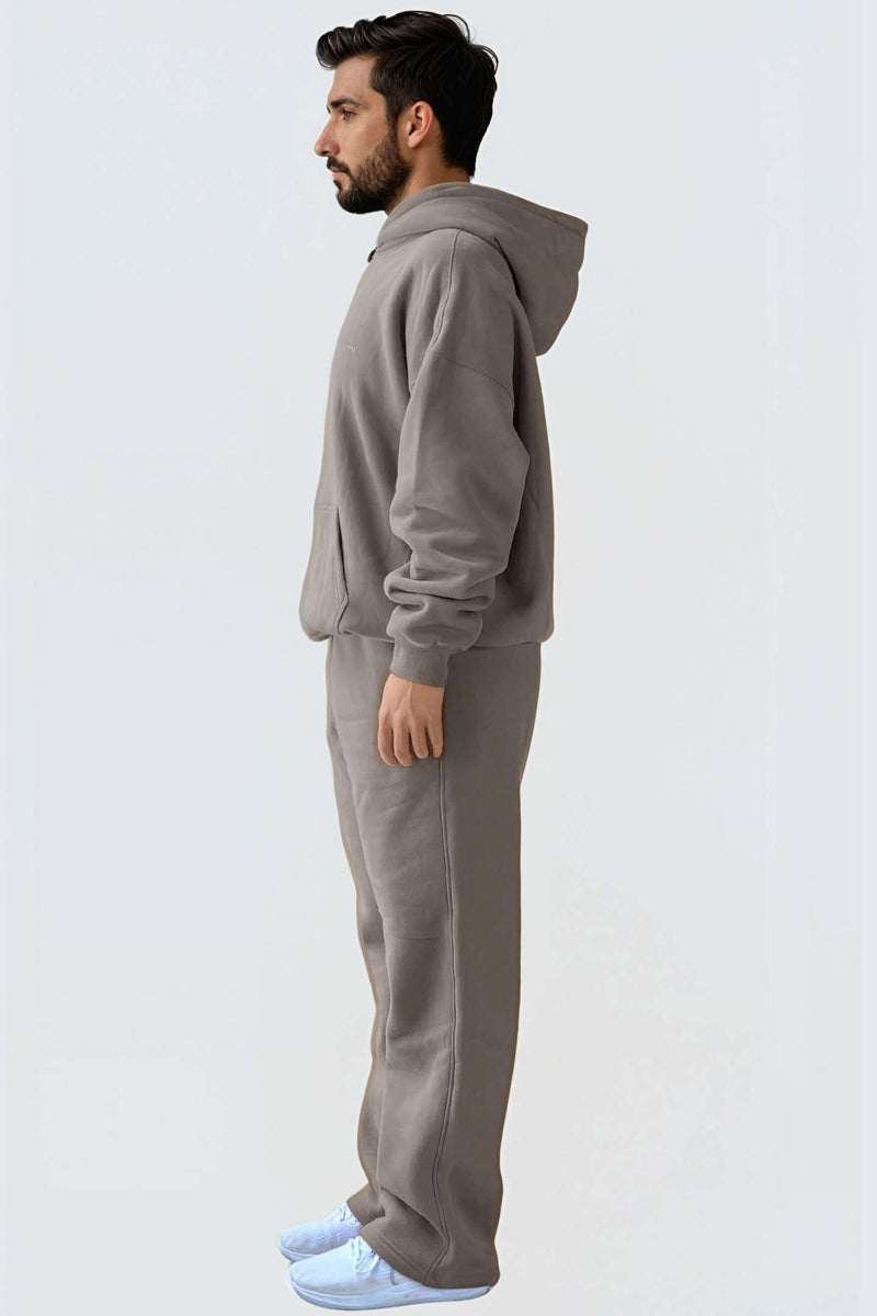 MU Moon Dento Sweatshirt Oversize Fleece + Hoodie - Camel