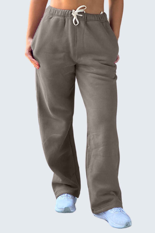 WU Moon Sweatpants Relaxed Open Fleece - Camel