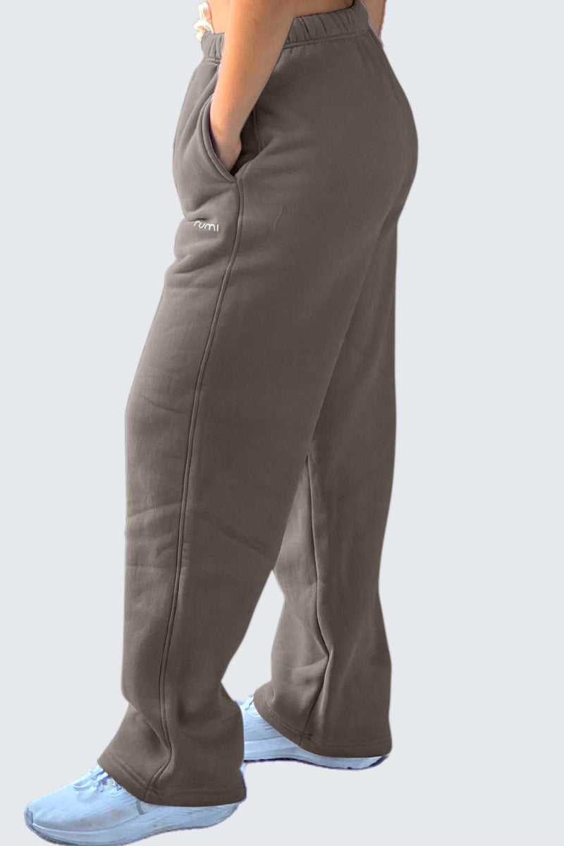 WU Moon Sweatpants Relaxed Open Fleece - Camel