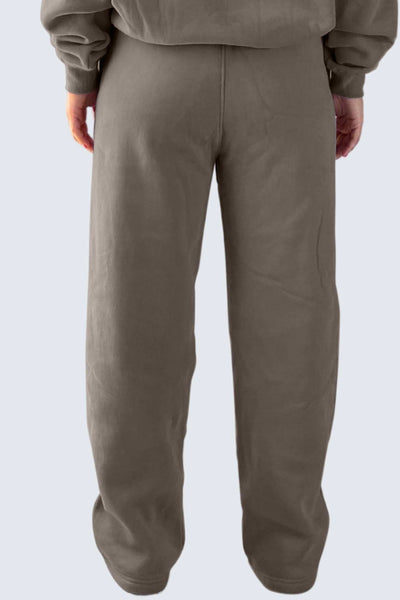 U Moon Sweatpants Relaxed Open Fleece - Camel