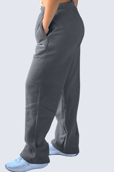 WU Moon Sweatpants Relaxed Open Fleece - Stone