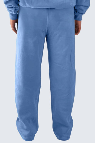 U Moon Sweatpants Relaxed Open Fleece - Ocean