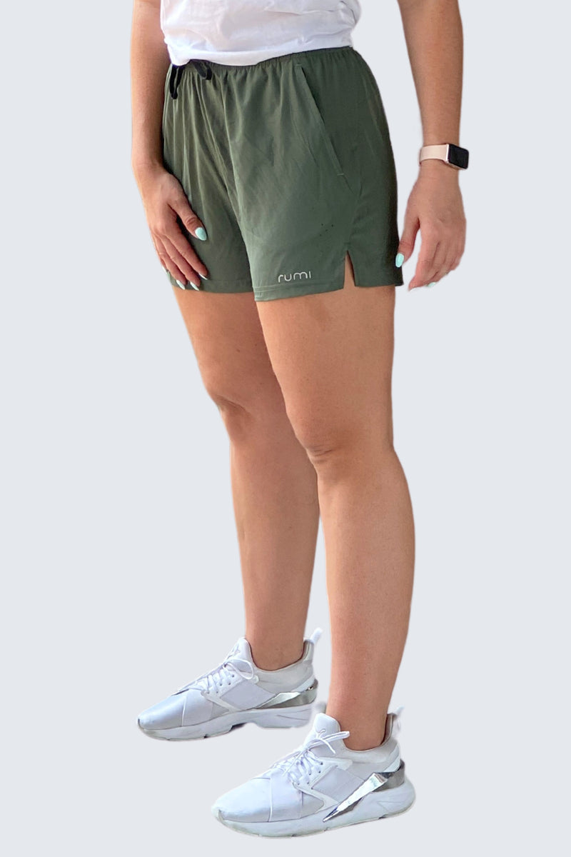 Rumi Earth WU StarAir Rush Shorts - Olive Deep