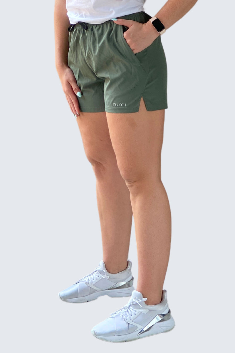 Rumi Earth WU StarAir Rush Shorts - Olive Deep