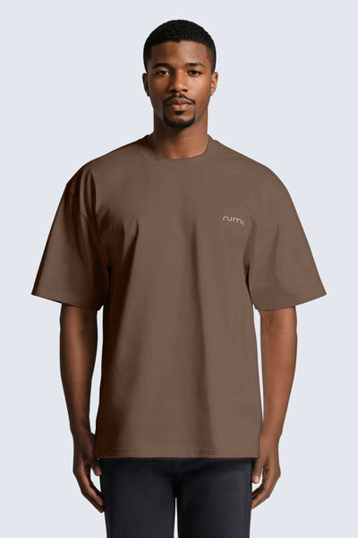 M Moon Tee Oversized Heavy -  Wood