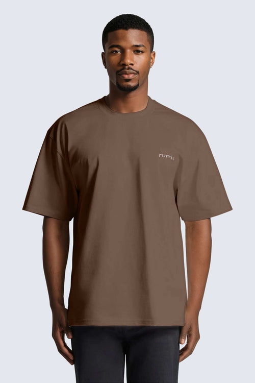 M Moon Tee Oversized Heavy -  Wood