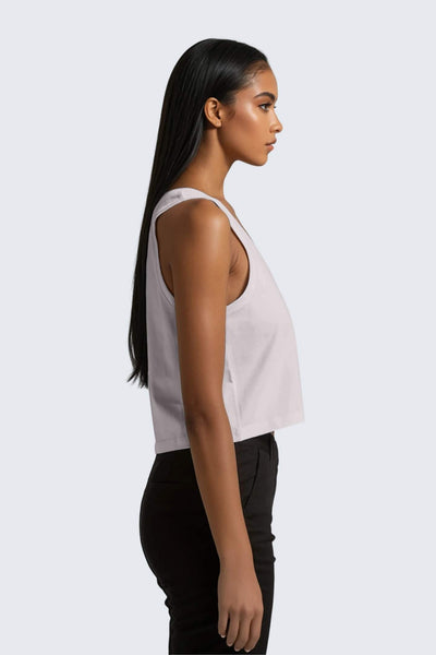 W Moon Air Cropped Singlet Tank - Orchid