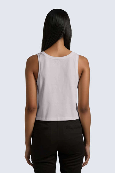 W Moon Air Cropped Singlet Tank - Orchid