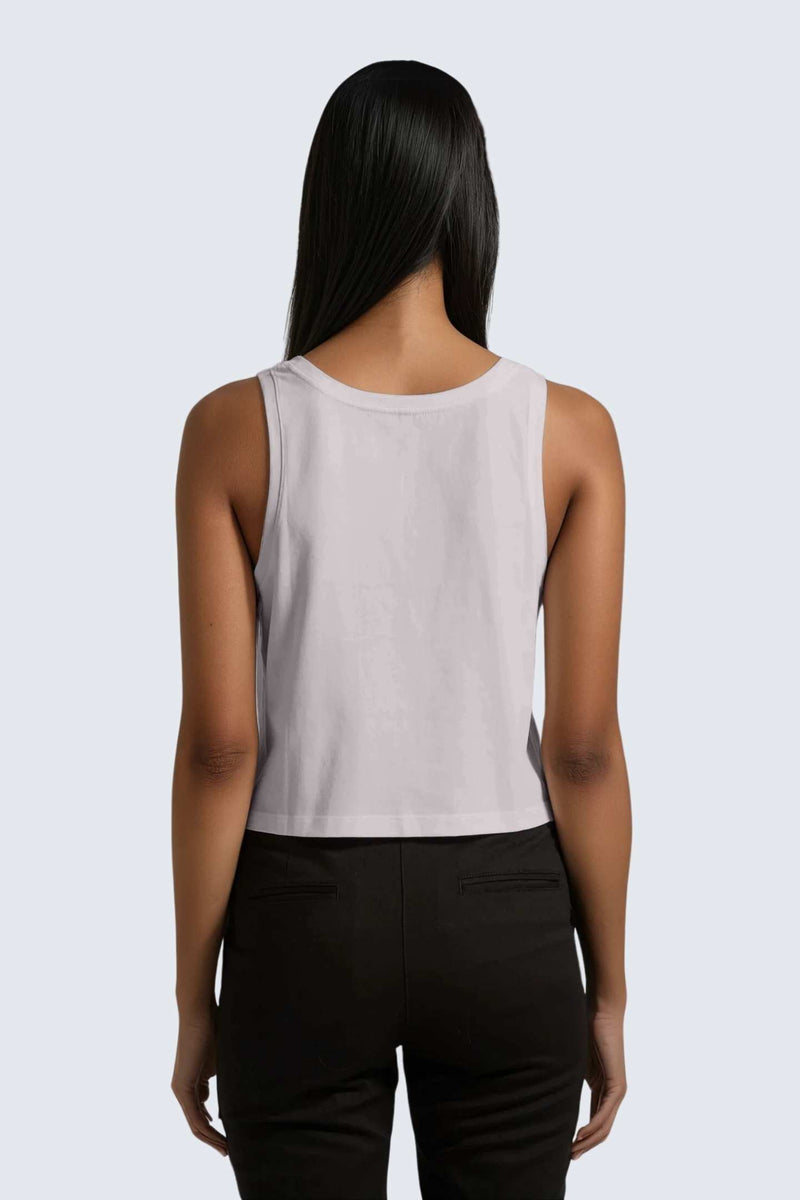 W Moon Air Cropped Singlet Tank - Orchid