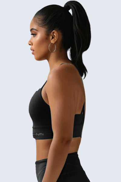 W SunSoft Stringy Crop Top Bra - Black