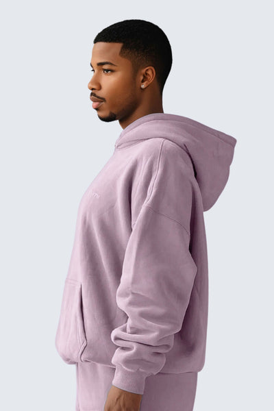 U Moon Dento Sweatshirt Oversize Fleece + Hoodie - Plum Light