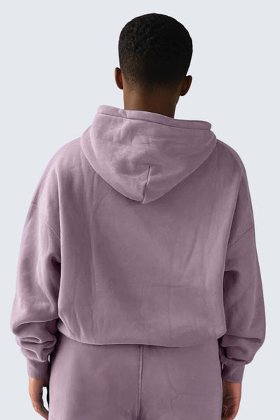 U Moon Dento Sweatshirt Oversize Fleece + Hoodie - Plum Light