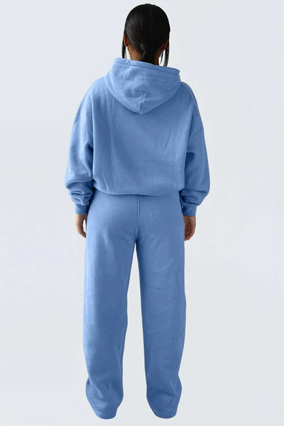 U Moon Sweatpants Relaxed Open Fleece - Ocean