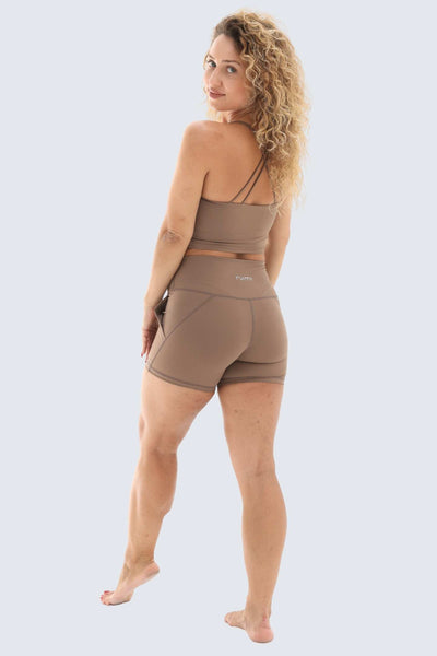 W Sun Zen Shorts 4” + Pockets - Wood