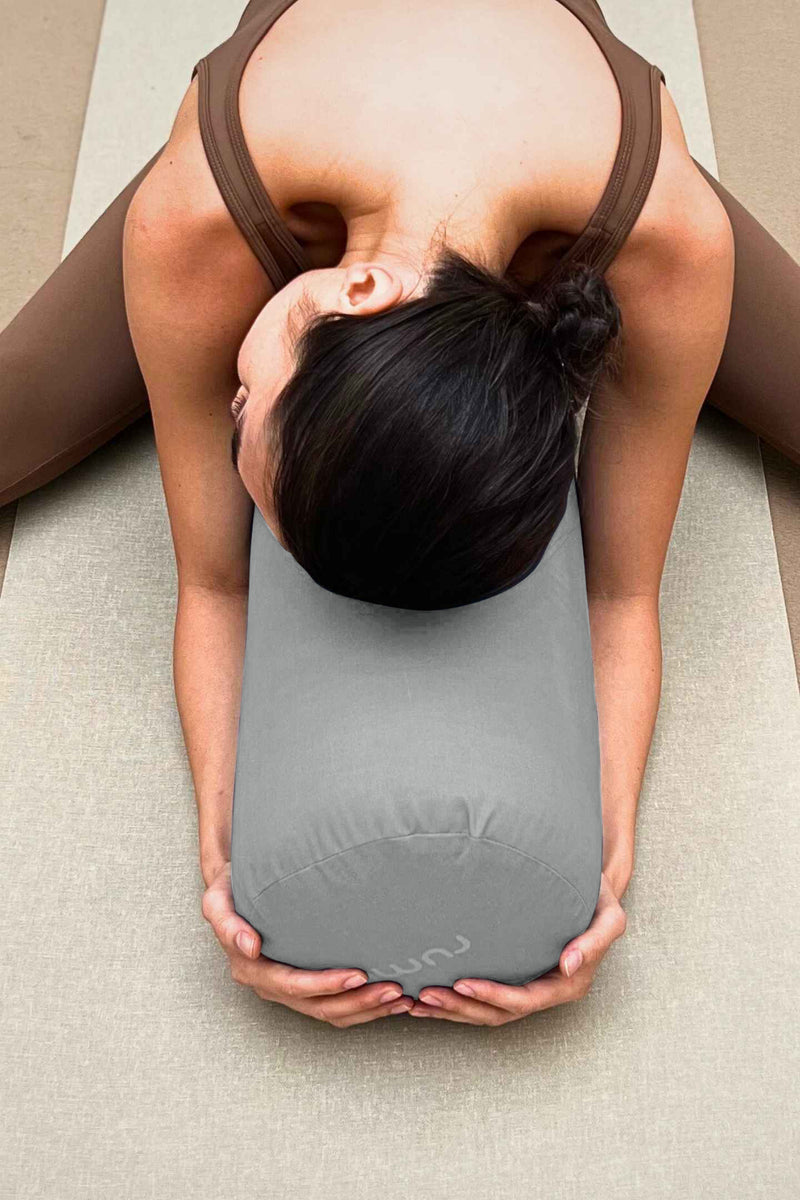 Cotton Yoga Bolster – Round - Stone