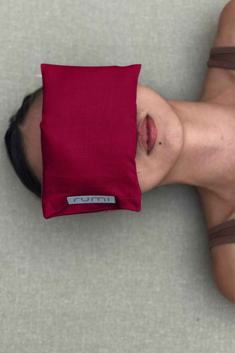 Rumi Eye Pillow Maroon