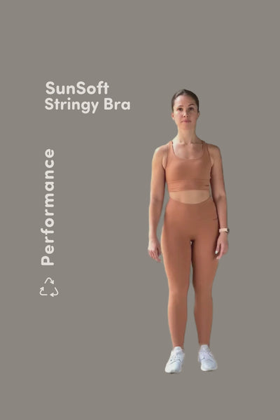 W SunSoft Stringy Crop Top Bra - Apricot