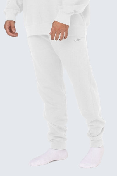 Rumi Earth - MU Moon Sweatpants Fleece Slim - Snow - R514675SWP - M - Bottoms