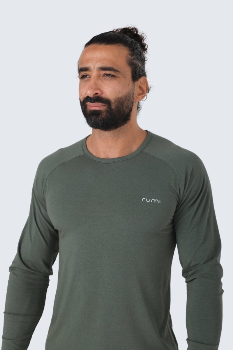 Rumi Earth - MU Move Tee Long Sleeve - Olive Deep - R521515DOP - M - Tops