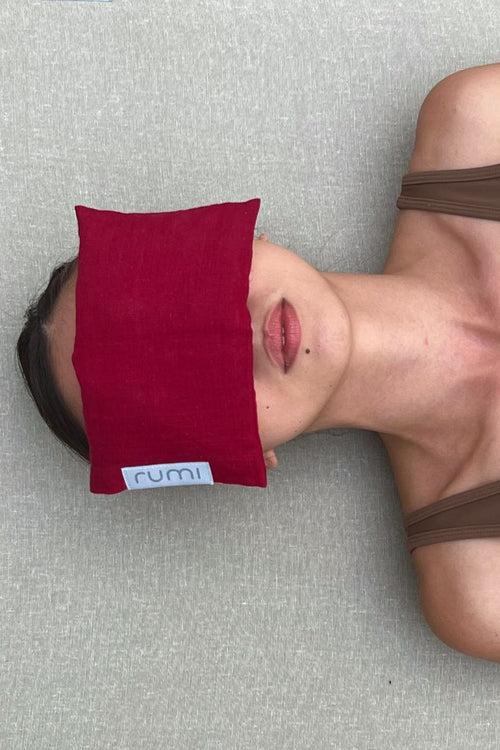 Rumi Eye Pillow Maroon