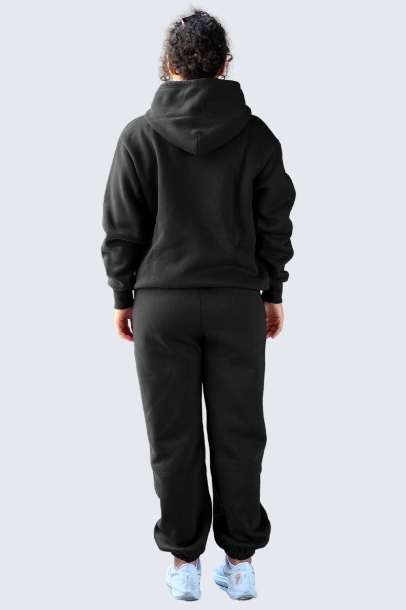 Rumi Earth - U Moon Sweatshirt Oversize Fleece + Hoodie - Black - 