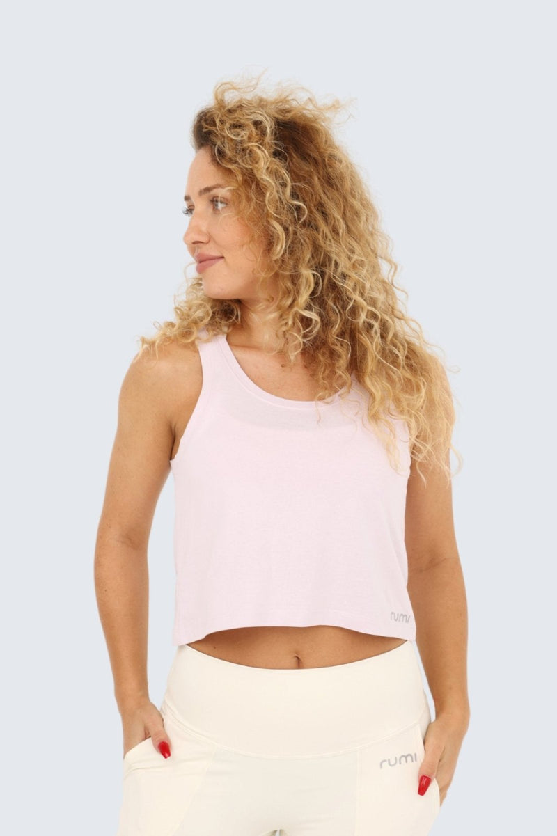 Rumi Earth - W Moon Air Cropped Singlet Tank - Orchid - R131221ODP - Tops