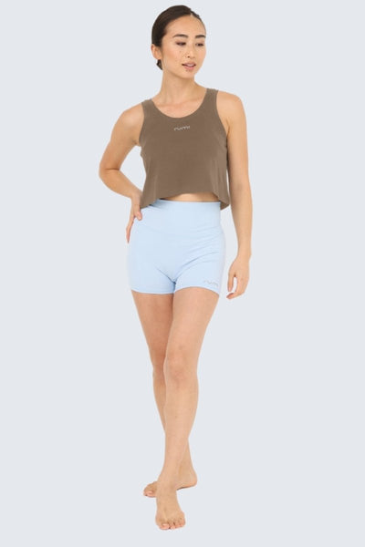 Rumi Earth - W Moon Air Cropped Singlet Tank - Wood - R131221WDP - Tops