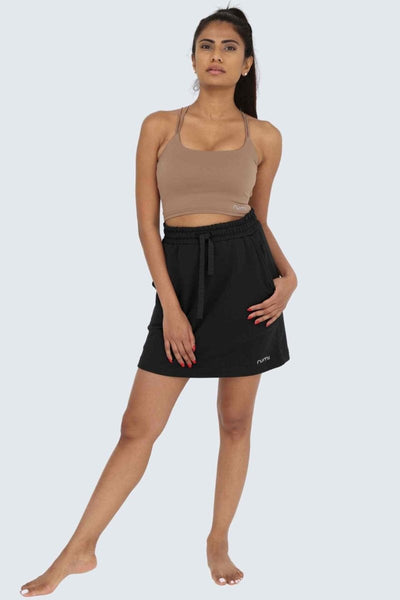 Rumi Earth - W Moon Sweat Skirt - Black - R115300BKP - Bottoms