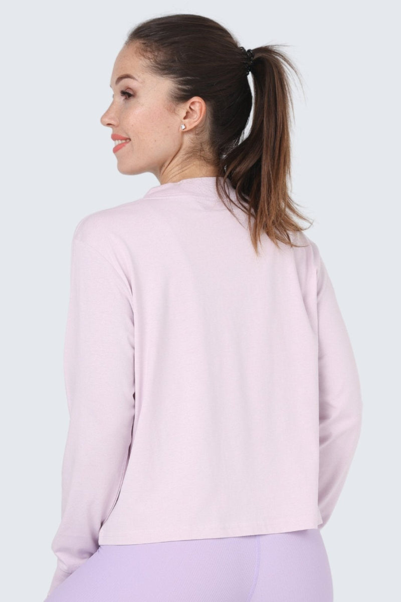 W Moon Tee Mock-Neck Long-Sleeve - Orchid