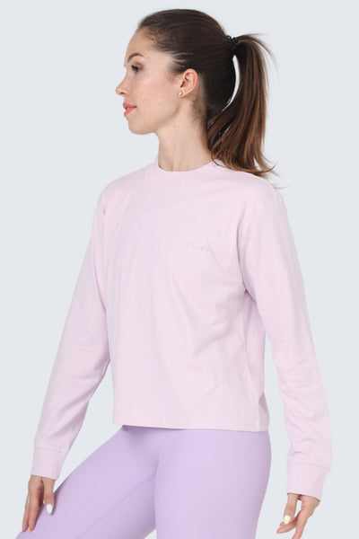 W Moon Tee Mock-Neck Long-Sleeve - Orchid