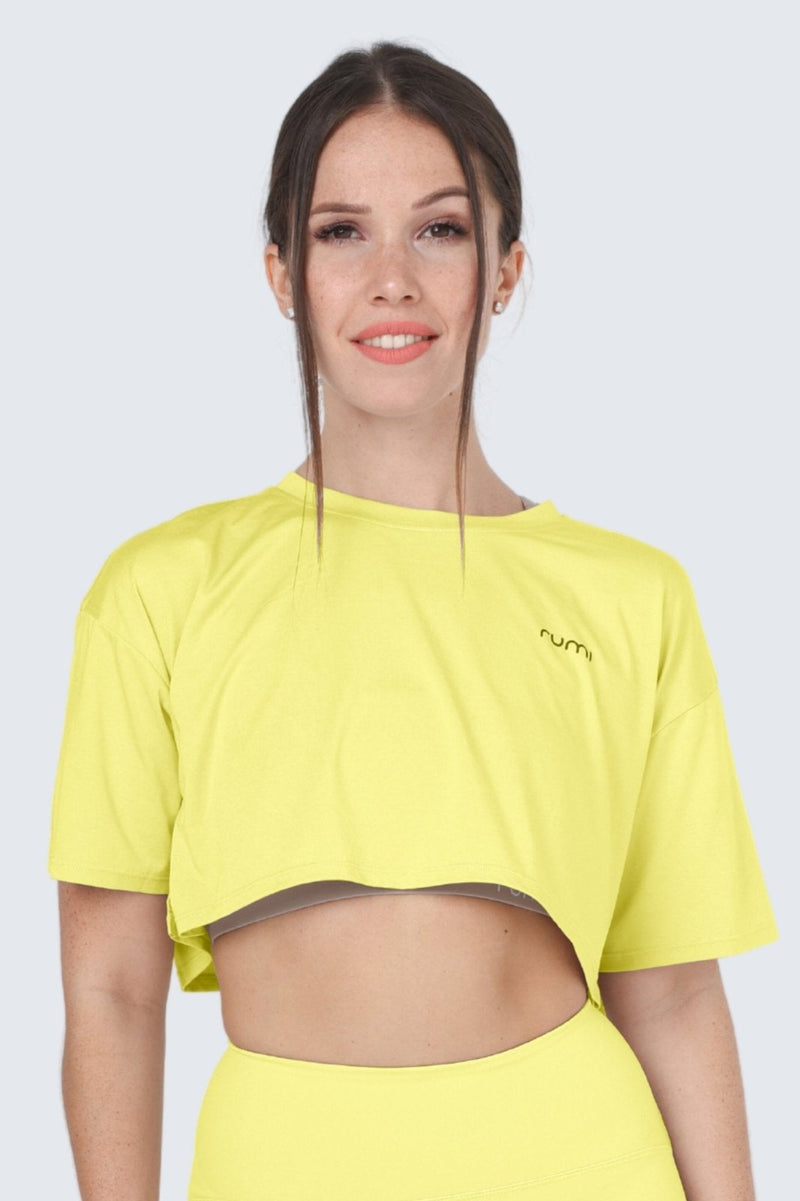 W MoveAir Tee Cropped - Sunlight Glow