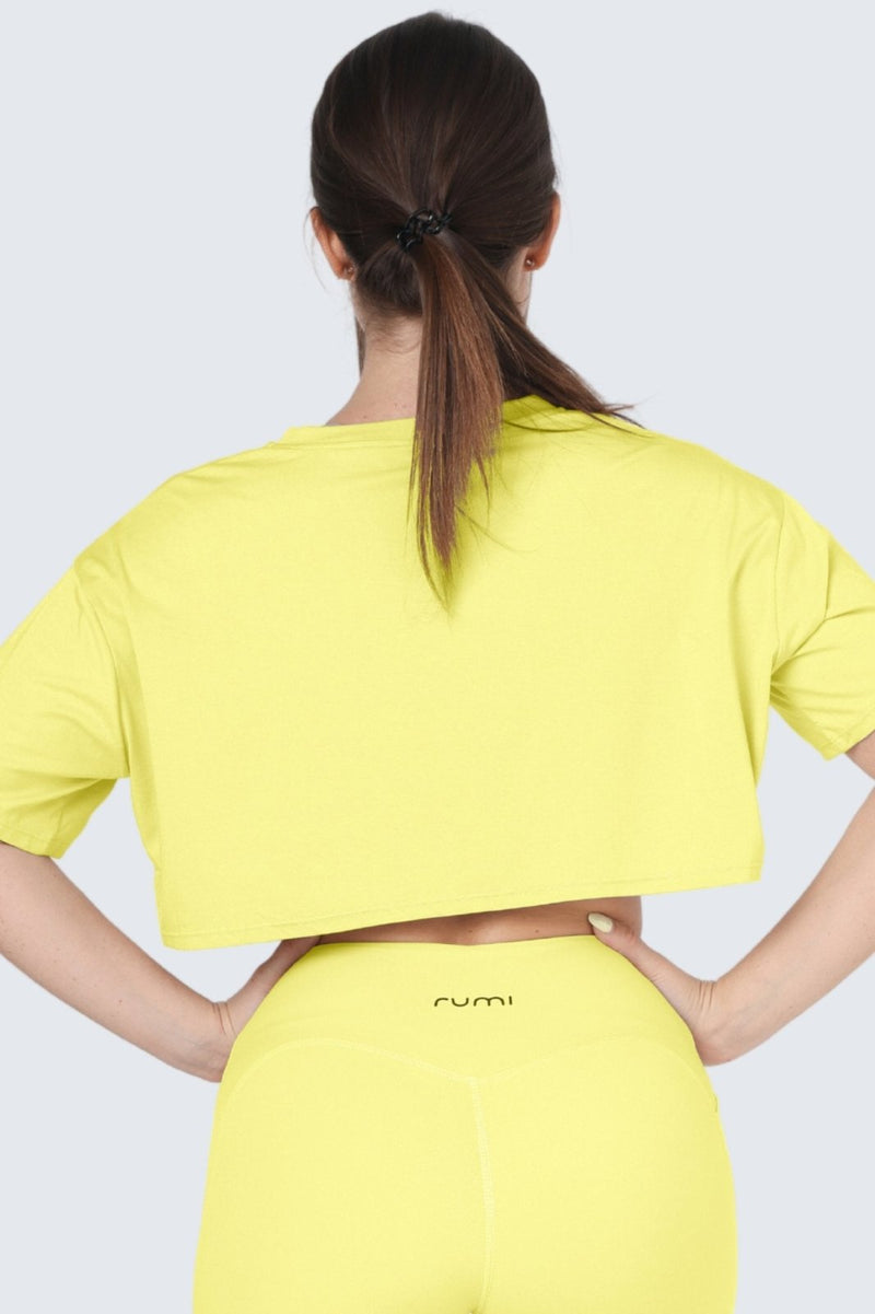 W MoveAir Tee Cropped - Sunlight Glow