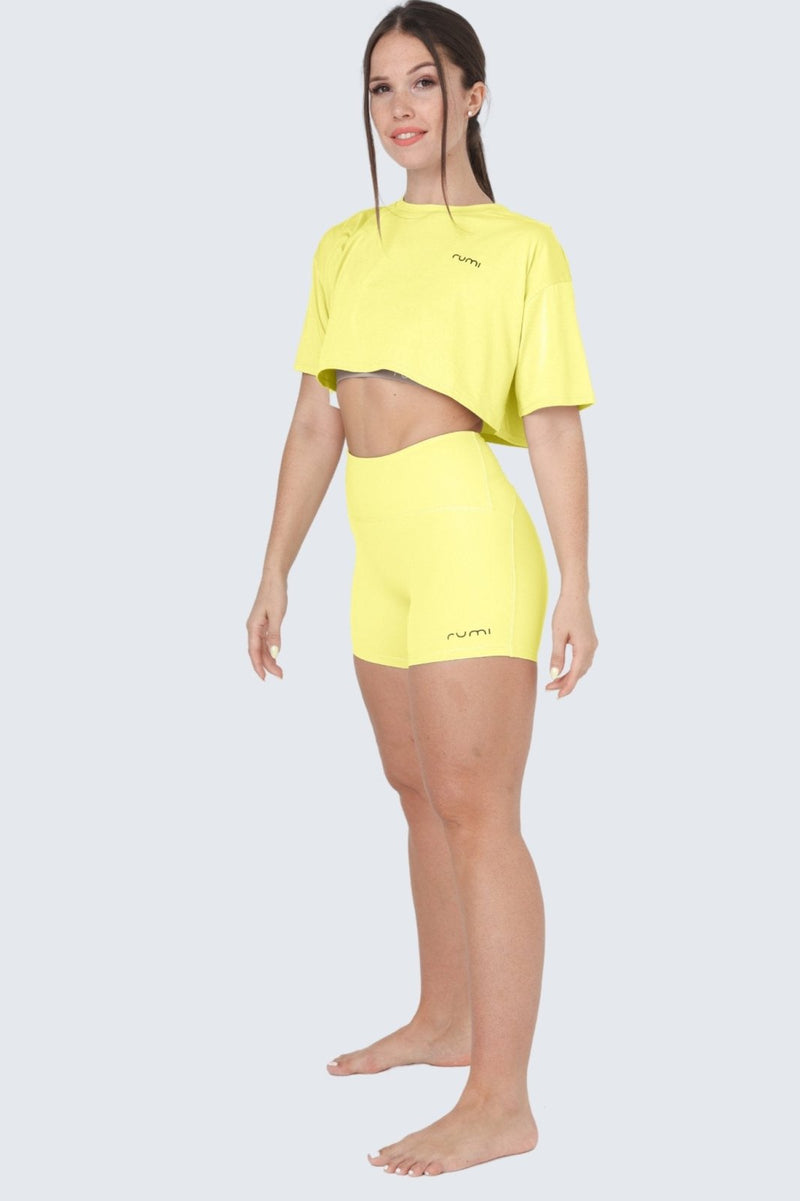 W MoveAir Tee Cropped - Sunlight Glow