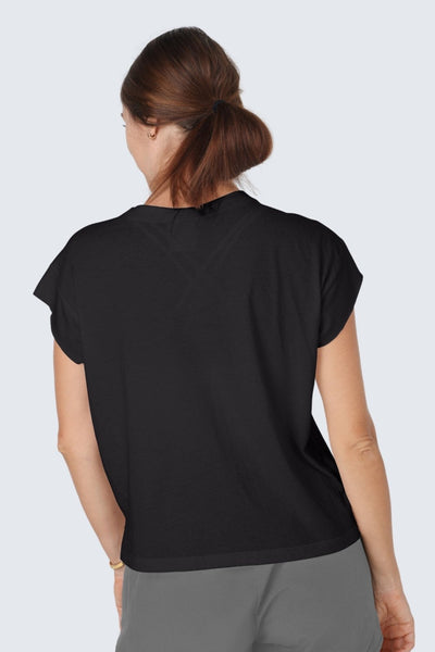 Rumi Earth - W Sun Rise Tee - Black - R121113BKP - Tops