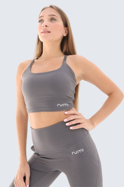 Rumi Earth - W Sun Stringy Crop Top Bra - Seal Gray - R128112SGP - Bras