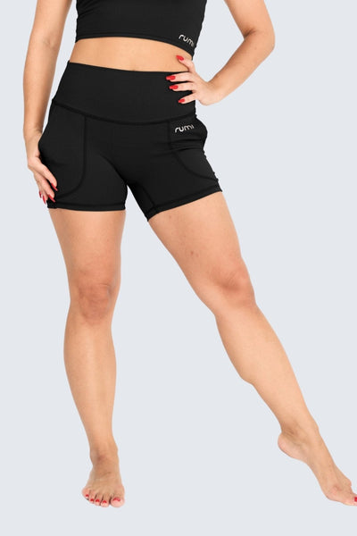 W Sun Zen Shorts 4” + Pockets - Black