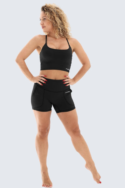 W Sun Zen Shorts 4” + Pockets - Black