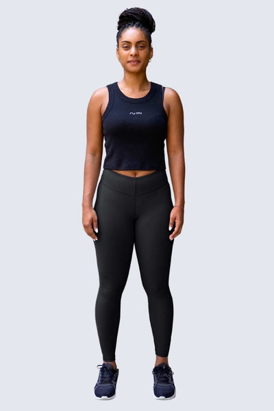 Rumi Earth - W SunRib Fit Pants 25" - Black - R124115