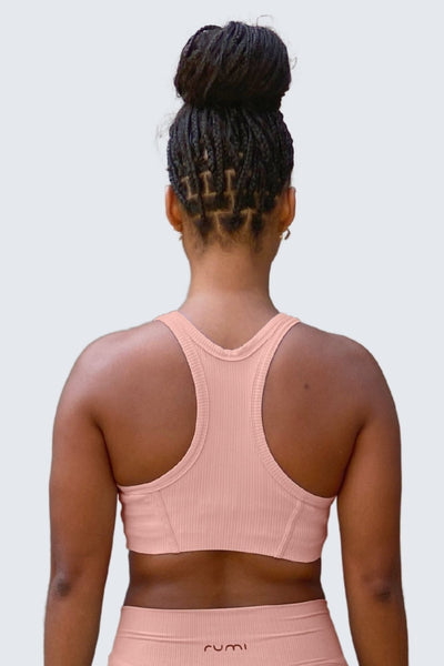 Rumi Earth W SunRib Fit RacerBack Bra - Coral Light