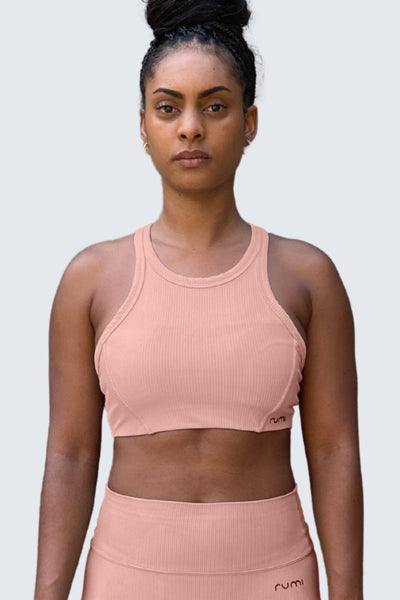 Rumi Earth - W SunRib Fit RacerBack Bra - Coral Light - R128116CLP - Bras