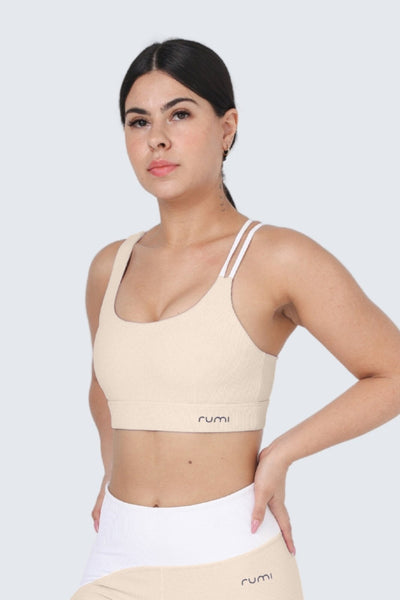 W SunRib Line Bra - Natural