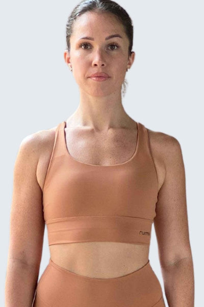 Rumi Earth - W SunSoft Stringy Crop Top Bra - Apricot - R128230ADP - Bras