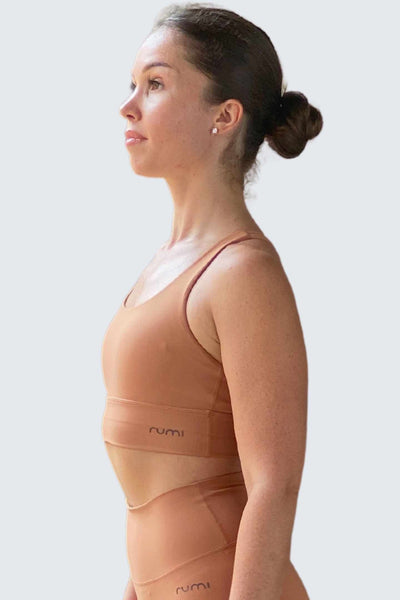 Rumi Earth - W SunSoft Stringy Crop Top Bra - Apricot - R128230ADP - Bras