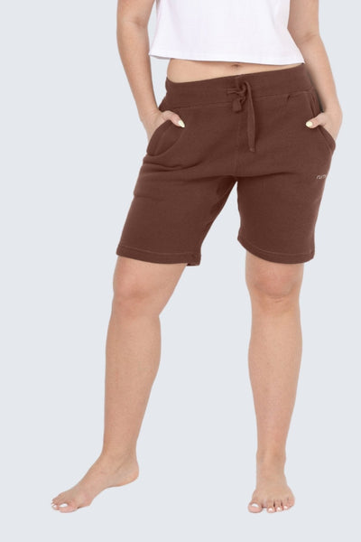 WU Moon Sweatshorts Fleece Slim - Cocoa