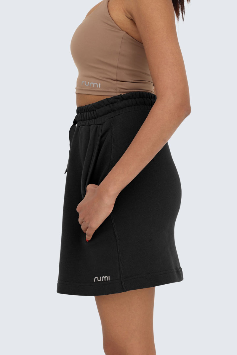 W Moon Sweat Skirt - Black