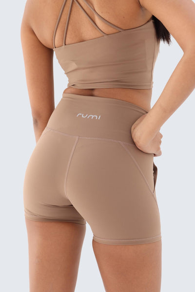 W Sun Zen Shorts 4” + Pockets - Wood
